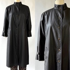 Vintage Weatherbee Coated Cotton Trench Coat Union Made Oversized M Vuokko Vibe