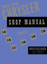 1949-1950 Chrysler All Models Factory Shop Service Manual