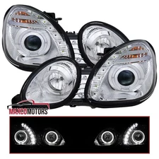 LED Strip Projector Headlights Fits 1998-2005 Lexus GS300 GS400 Halo Headlamps