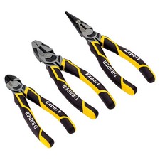 Image of Draper Expert 3pc Pliers Set Carbon Steel Combination Side Cutters Long Nose