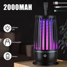 2000mAh Electric Fly Killer Mosquito Killing Lamp Rechargeable Bug Insect Zapper