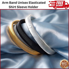 1/2PCS Elastic Shirt Sleeve Garters Metal Arm Bands Adjustable Unisex Armbands