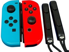 Nintendo Switch Joy-Con Controller Pair Red Blue with Straps