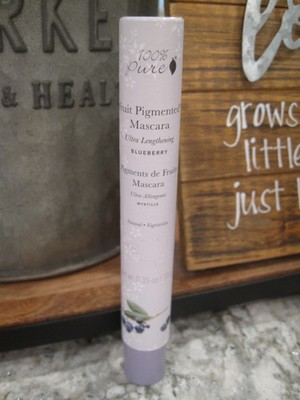 100% PURE Ultra Lengthening Fruit Pigmented Mascara Blueberry .35oz BNIB