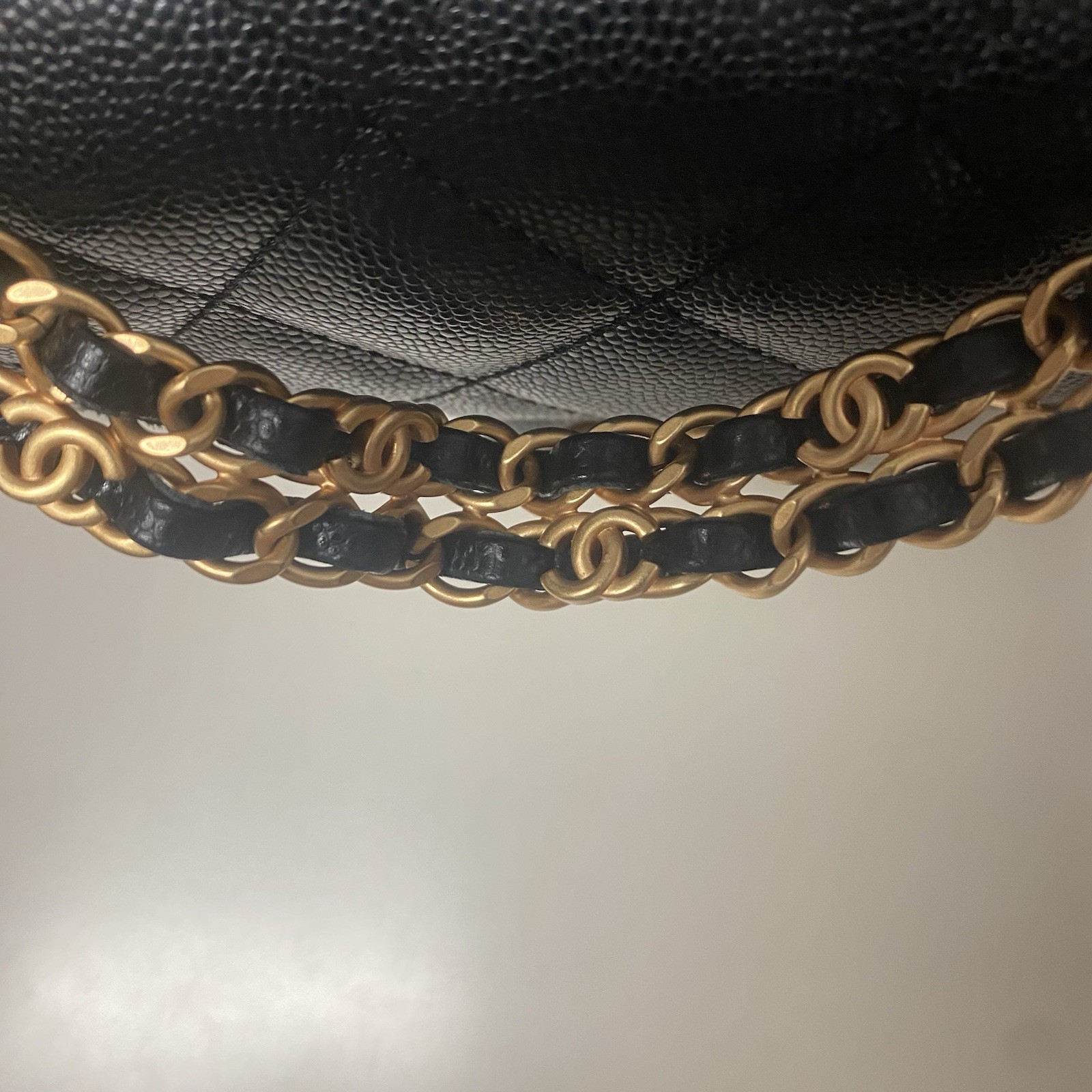 Chanel Black Caviar Mini Rectangular Chain Top Ha… - image 14