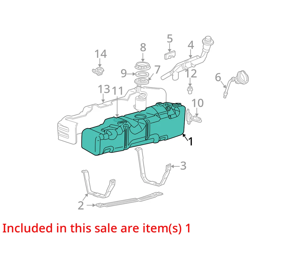 Fuel Tank Front Midship 8' Box 38 Gallon Fits 05-07 FORD F250SD PICKUP 850189 - Image 2 of 4