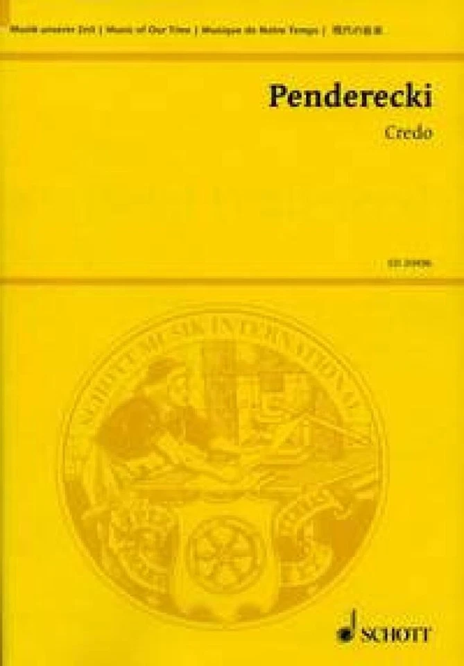 Credo Krzysztof Penderecki Studyscore Soloists [SMezAtb], Children's Choir, Mixe - Image 2 of 4