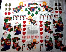 Cranston V.I.P. PATCHWORK CHRISTMAS APPLIQUES Panel