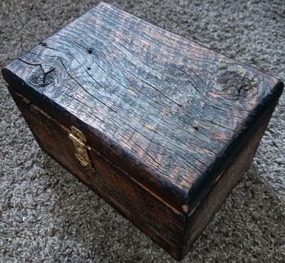 Rustic Hand Crafted Treasure Box Cedar-lined Solid Sturdy Signed by Artist Rob
