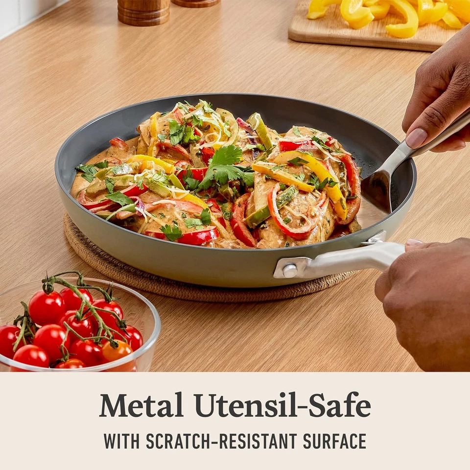 Calphalon® Ceramic Nonstick 12-pc. Cookware Set 12-Piece Set, Silver Ash  - Image 4 of 4