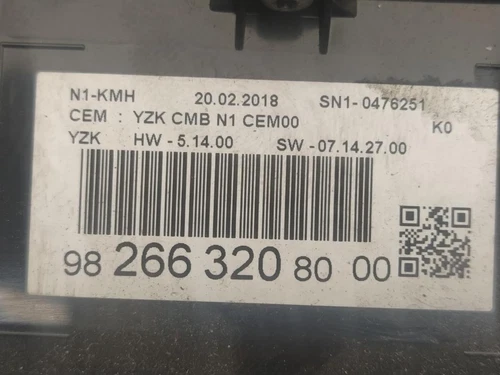 982663208000 Cuadro Instrumentos para CITROEN JUMPY FURGÓN Club M 2018 2371563 - Imagen 3 de 10
