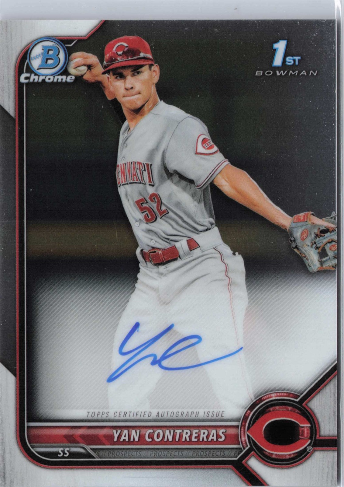 Yan Contreras #CPA-YC 2022 Bowman - Chrome Prospects Autographs -