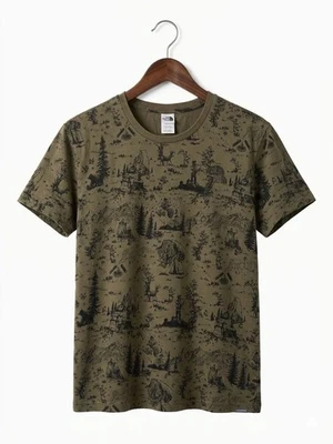 Camiseta verde caqui estampado naturaleza The North Face - Imagen 1 de 4