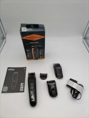 King C. Gillette Elektrischer Bartschneider  Klingen lebenslang scharf, 3 Aufsät
