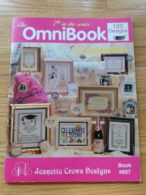 Vintage Counted Cross Stitch Pattern Book Omnibook Jeanette Crews Charts Graphs