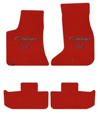 Lloyd Velourtex Mat Set for '23 Challenger w/Silver on Black w/ Red on Black RT
