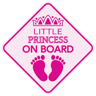 LITTLE PRINCESS ON BOARD Baby Car Vinyl 5''x5'' Sticker Decal Buy 2, Get 3rd FREE