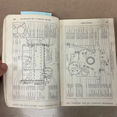 CAT Caterpillar #12 PARTS MANUAL BOOK CATALOG LIST MOTOR GRADER sn
