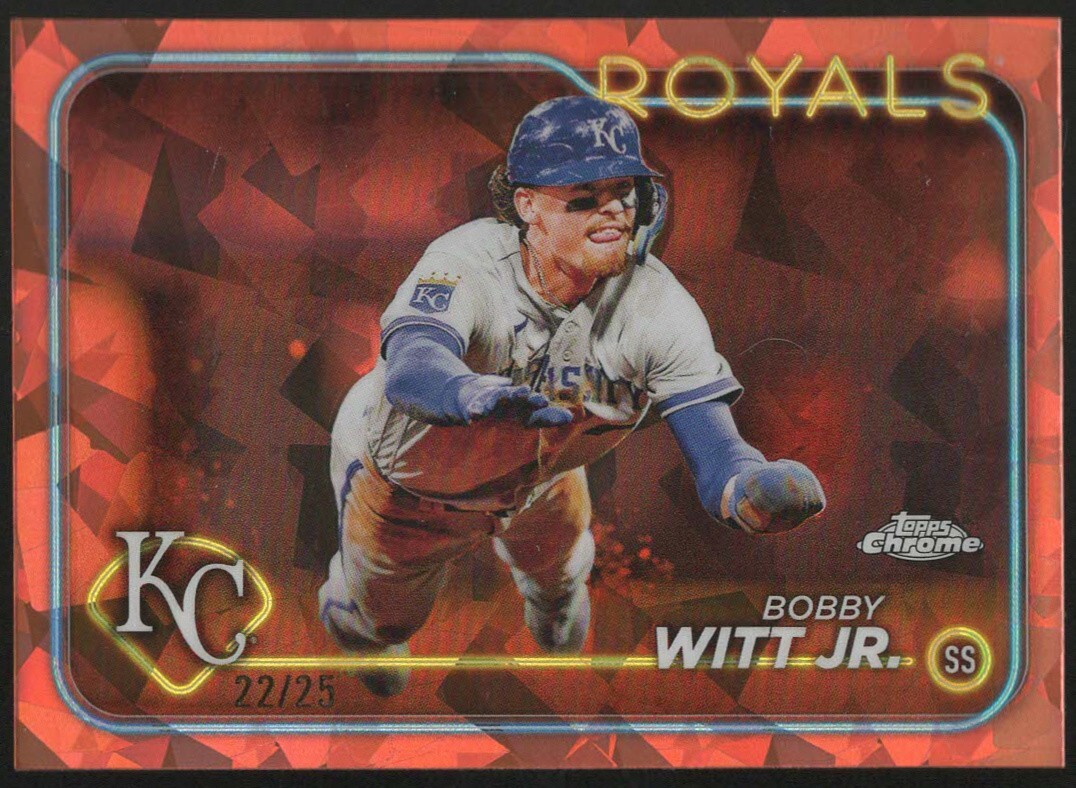 2024 Topps Chrome Sapphire BOBBY WITT JR. "ORANGE REFRACTOR" Parallel #22/25