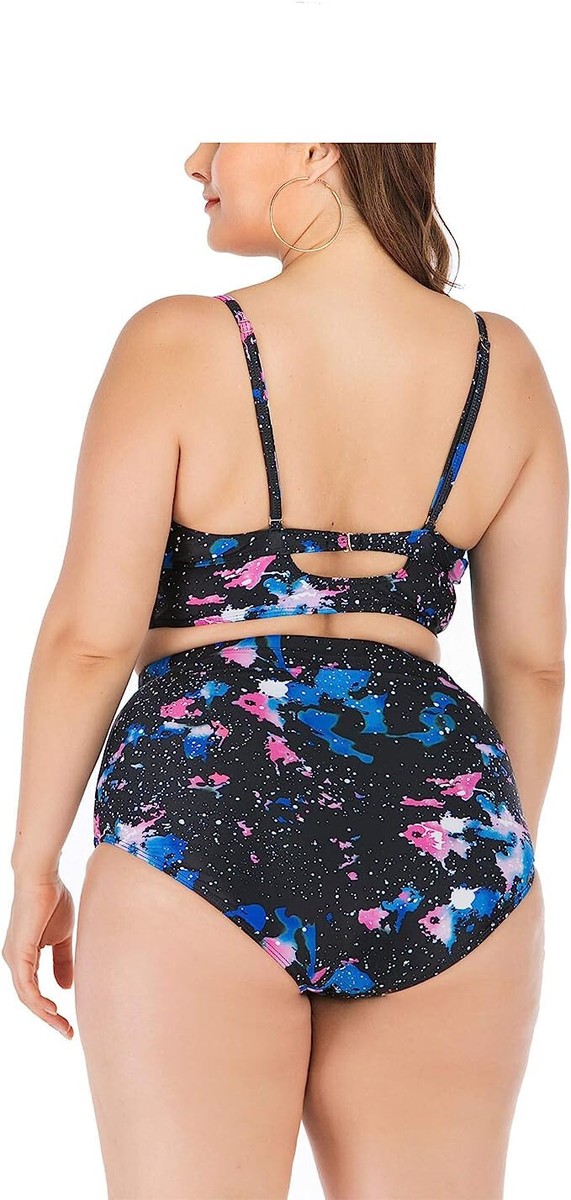 NEW XXXL 3XL GALAXY 2 PC CUT OUT BIKINI UNDERWIRE SUPPORTATIVE