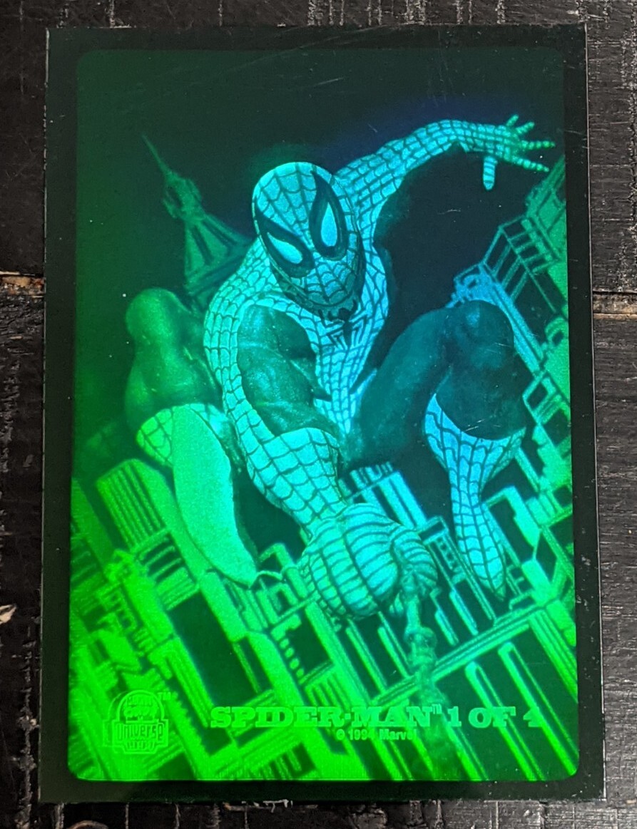 1994 Fleer Marvel Universe 3D HOLOGRAM SPIDERMAN Chase Card #1 | eBay
