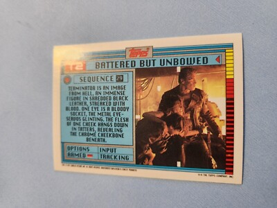 ターミネーターT2 TERMINATOR T2 1991 TOPPS SEQUENCE 29 BATTERED BUT UNBOWED STICKER
