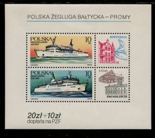 POLAND 2730a-2732a (2729-32), 1986 FERRYBOATS, S/S, MNH (POL1022)