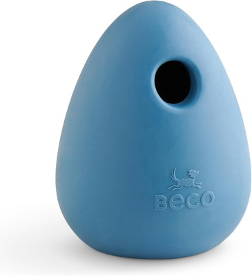 Natural Rubber Bouncy, Chewy & Fillable Boredom Buster Dog Toy, Rolls & Wobbles 