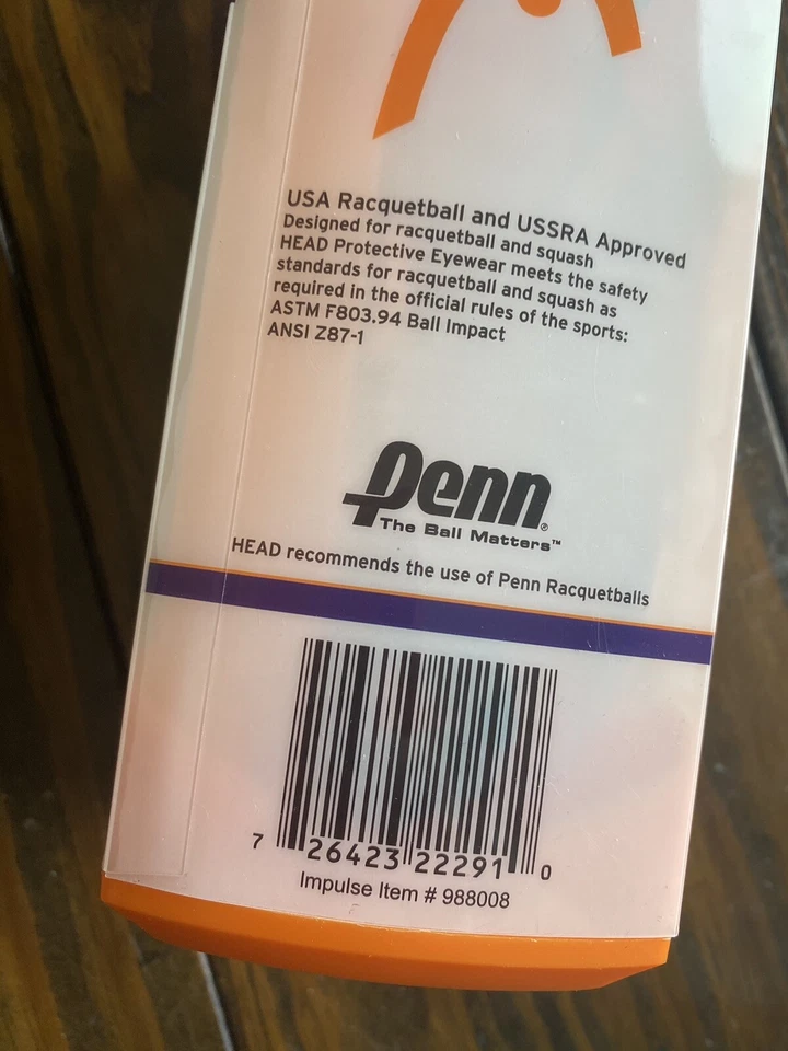 GAFAS PROTECTORAS HEAD IMPULSE - RAQUETBALL/SQUASH/PICKLE BALL ~ PENN Foto 2 de 4