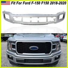 For 2018 2019 2020 Ford F-150 F150 New Front Bumper Face Bar Cover Iconic Silver