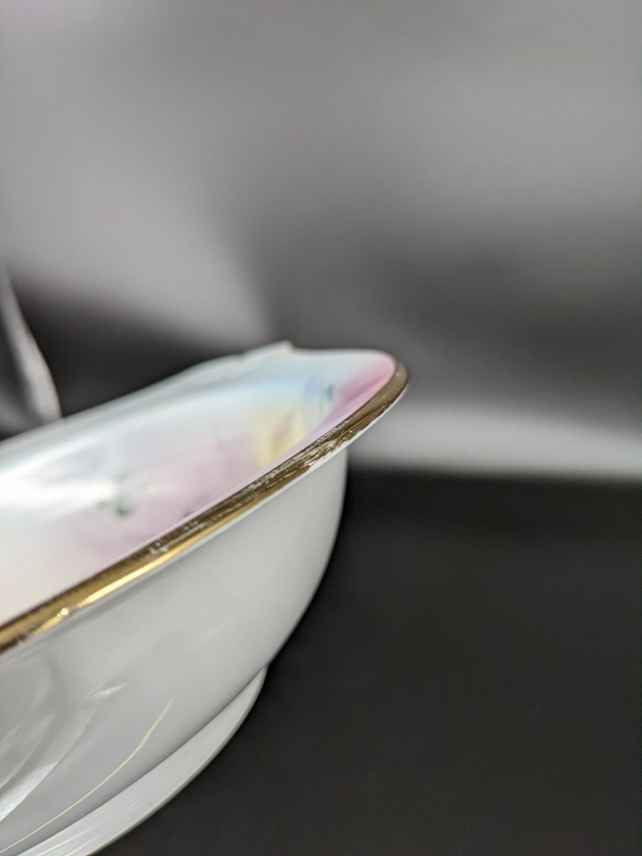 【超美品・お引き取限定】仏手テーブル Vintage Meito China Hand Painted Tab Handled Bowl Made in