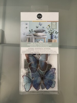 RoomMates Butterfly Peel And Stick Wall Decor 10 Piece