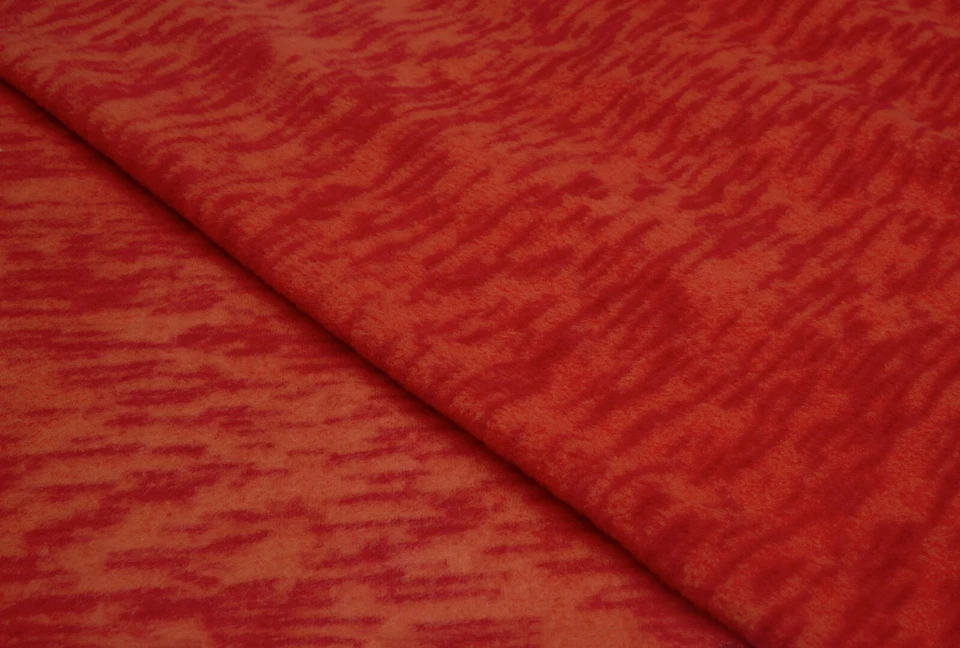 Pile maglia stampato,strisce sottili, Arancia, 50 x 155 cm - Immagine 2 di 4