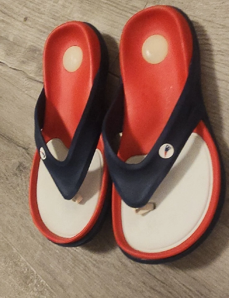 NUEVOS PATRIOTAS DE INGLATERRA SANDALIAS CHANCLAS JALEA HAWAIANA W10/M8 Foto 2 de 4