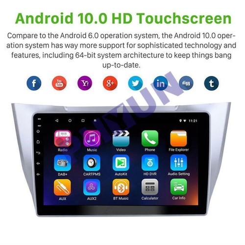 10.1" Android 10 Car Radio Multimedia Player GPS For Lexus RX300 RX330 2003-2010 - Picture 6 of 11