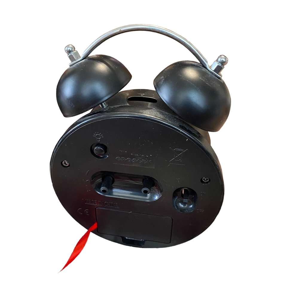 Crosley Vintage Big Ben Look Black Battery Operated Metal Alarm Clock Works - Image 3 of 4