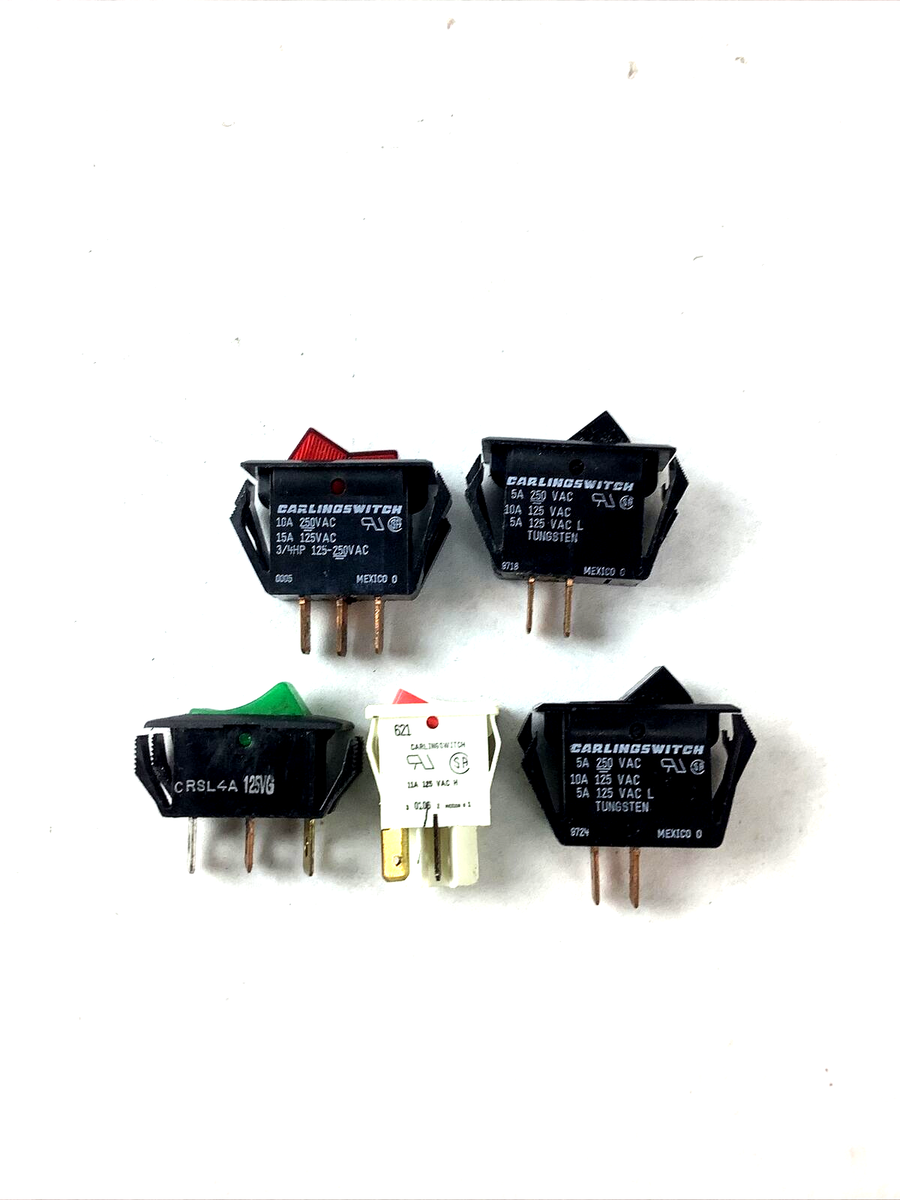 ハッピー Lot of 5 CRSL4A 0005 9724 621 4440991 9718 Carling Switches | eBay
