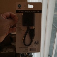 ONN HDMI to VGA Adapter Converter Dongle For PC Monitors Video Projector