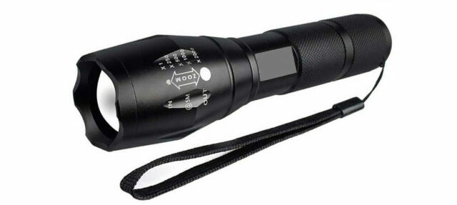 CREE T6 LED Torch Military Zoomable Flashlight, 6000 Powerful Lumen for ...