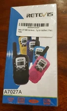 Retevis Walkie Talkies Pair Black A7027A BRAND NEW SEALED 22 Channel For Kids