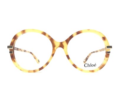 Chloe Eyeglasses Frames CH0108O 004 Light Tortoise Round  display picture 1