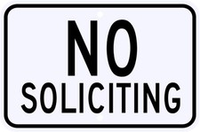 3M Reflective NO SOLICITING Sign DOT Municipal Grade 18 x 12 - All Metal