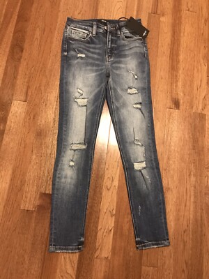 Womens Vervet By Flying Monkey High Rise Skinny Ankle Jeans Size 25