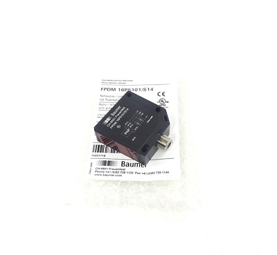 Baumer FPDM 16P5101/S14 -NEW-reflective photoelectric sensor with polarizing filter