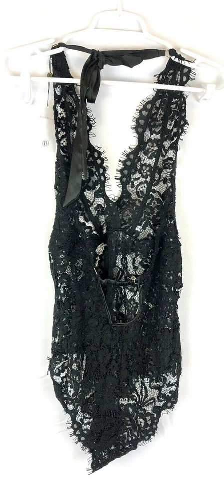 Bluebella Women’s Natalia Black Lace Bodysuit Size 12, Sheer - Image 2 of 3