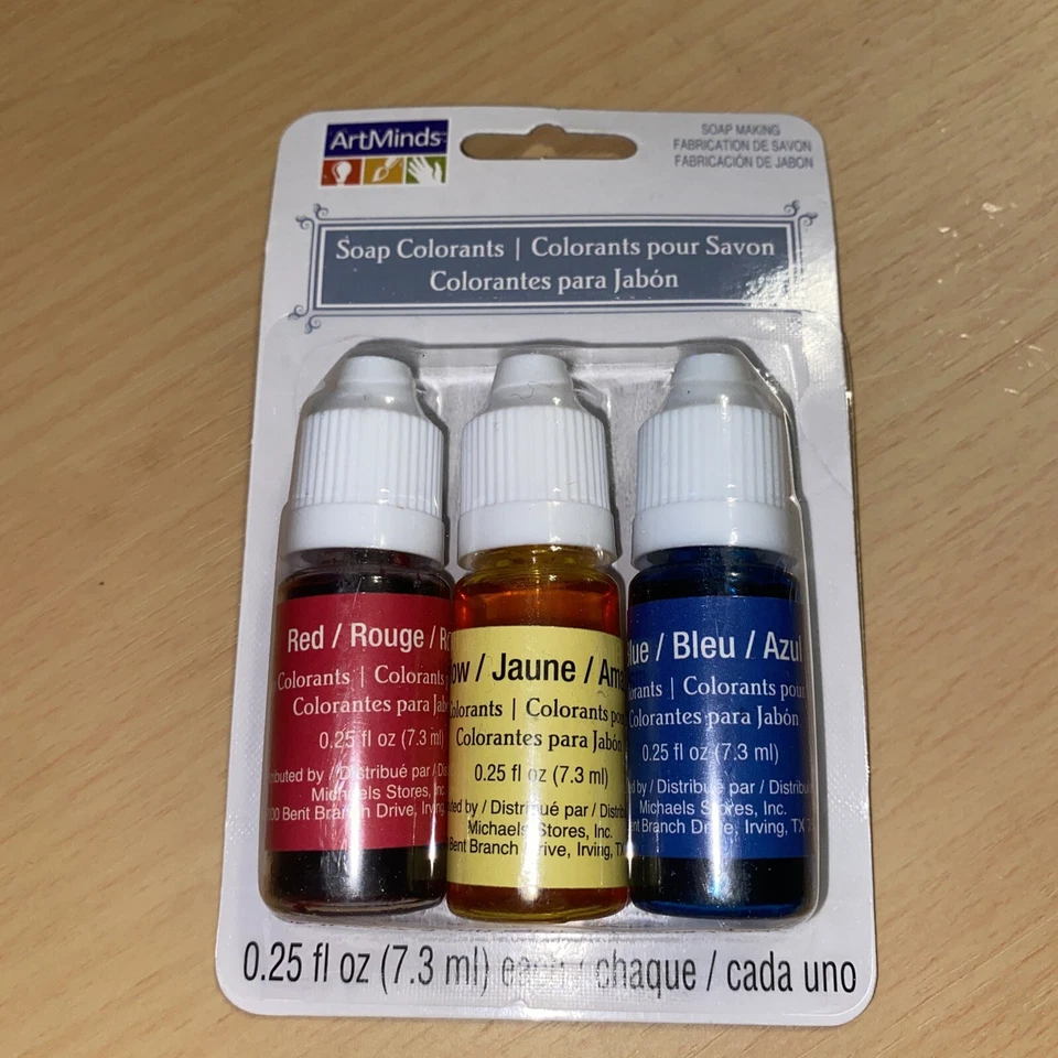 art minds Soap Colorants/soap making 1 pkg of 3 / 0.25 ozred/blue/yellow new - Image 2 of 3