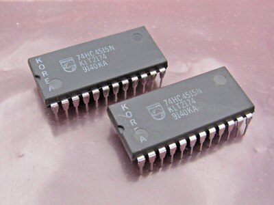 ( 2 PCS ) 74HC4515N 74HC4515 24 pins DIP Philips Decoder ...