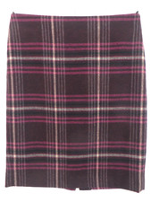 TALBOTS Women's Lightweight Flannel Wool Nylon Pencil Skirt Plaid Size 6P Petite
