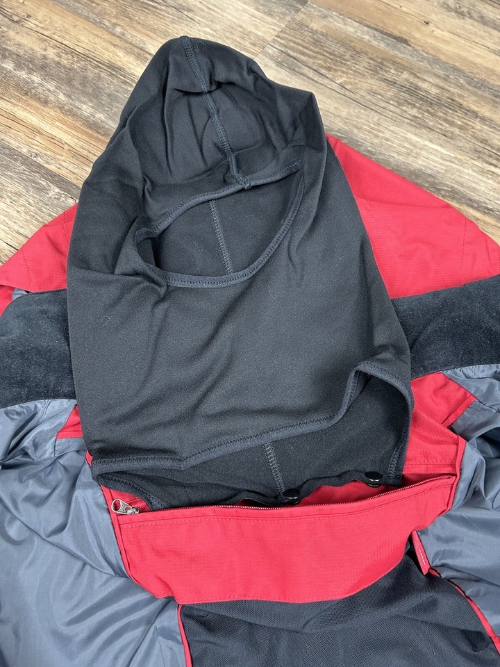 LL Bean Hooded 3In1 Ski Jacket Men's L Red Black Quilted Puffer