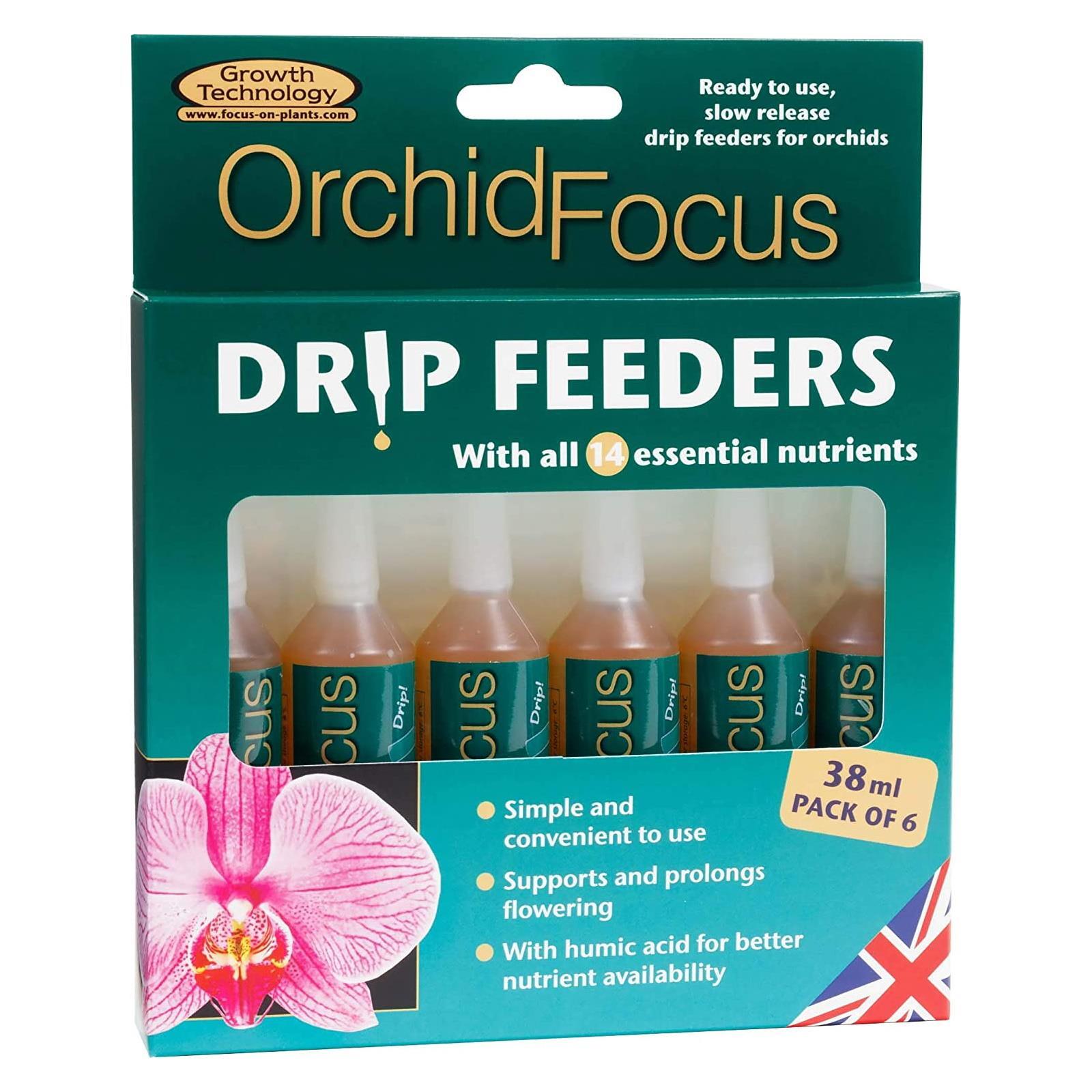 Orchid Feed Easy Drip Feeders House Plant Nutrients Growth Technology 6 x 38ml